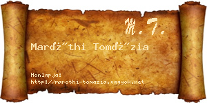 Maróthi Tomázia névjegykártya